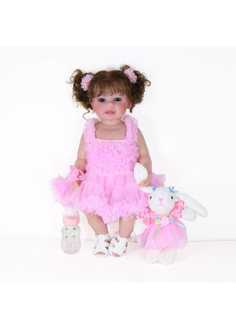 Кукла 55 см винил-силикон с аксессуарами можно купать. Reborn з кроликом (371683287)