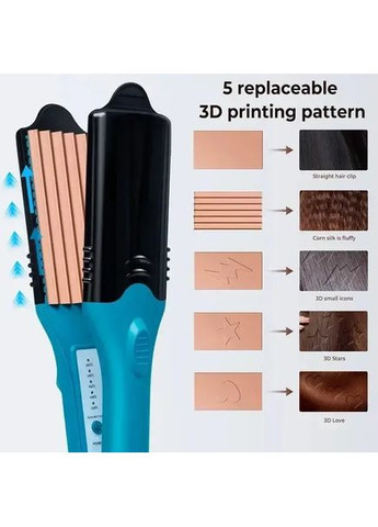 Плойка-випрямляч для волосся зі змінними насадками HAIR STYLE XL-619 Праска з керамічним покриттям Dometic (363833060)