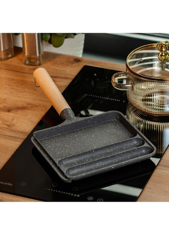 Сковорода для завтрака с антипригарным покрытием 21*18,5*2 см, серый Breakfast HP39572C No Brand (373427097)