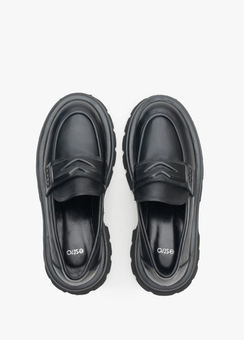 Estro Лоферы, цвет черный черный з, украина — демисезон (324030724)