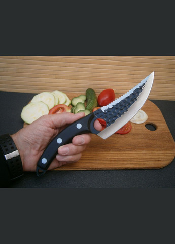 Ніж кухарський Sonmelony Chef К-01 Fultang із серейтором 27см No Brand (302391831)