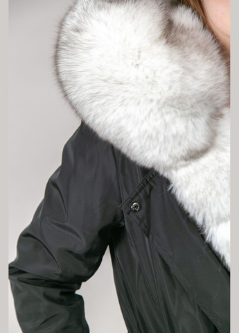 Парка женская черная с песцем Chicly Furs (285739605)