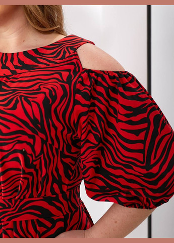 Червона повсякденний, кежуал жіноча сукня принт зебра а-силует Style Point зебра