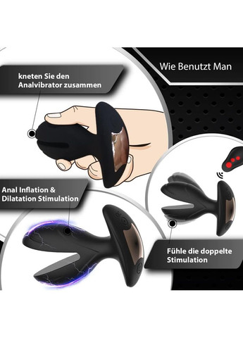 Анальная Вибро Пробка Расширитель с Электро Импульсами и Пультом ДК Unbranded (315786413)