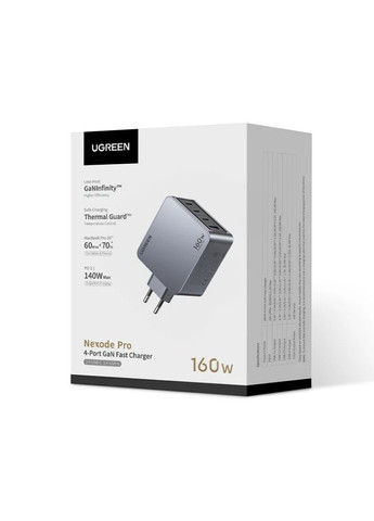 Зарядний пристрій Nexode Pro 160W GaN 1U+3C X763 Ugreen (353746256)