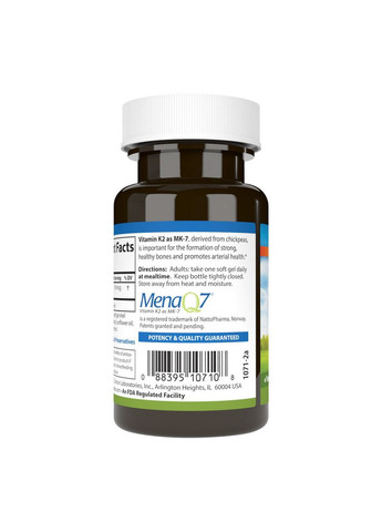 Вітаміни та мінерали Vitamin K2 MK-7 90 mcg, 60 капсул Carlson Labs (293416450)