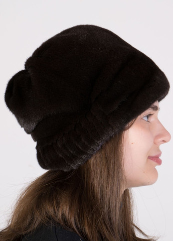 Жіноча хутряна шапка кубанка з натурального хутра норки Меховой Стиль Ромашка (301212366)