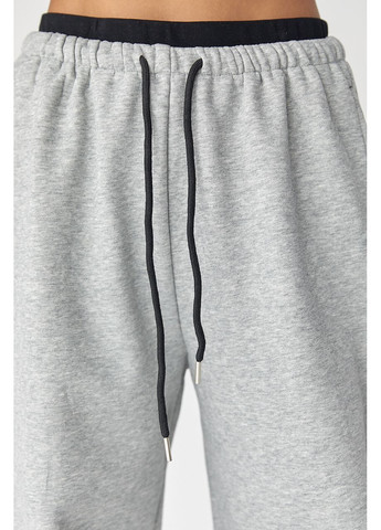 Широкі спортивні штани з начосом - світло-сірий колір Lurex (370601961)