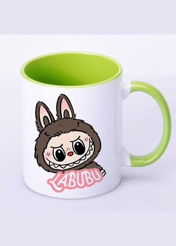 Чашка с печатью "Labubu" №5 330 мл (цвет салатовый) (28497) No Brand (351593264)