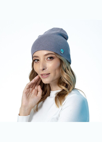 Шапка біні жіноча віскоза сіра NOELLA LuckyLOOK 573-956 (322789367)