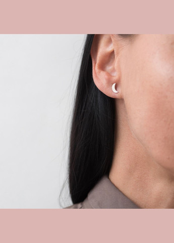 Золотые серьги-пусеты Луна с06412 Oniks (264025477)