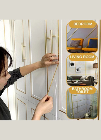 ПВХ-наклейка смуга Золота 20 м х 0,5 см для декору No Brand (358901503)