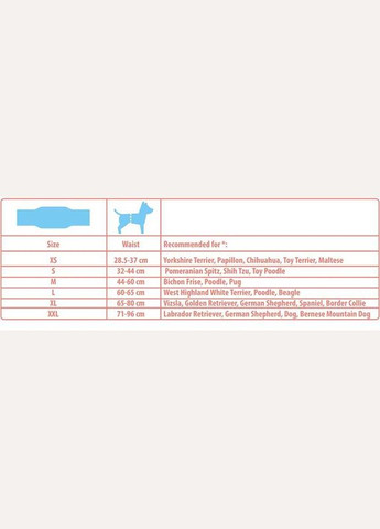 Подгузник размер M многоразовый для собаккобелей Осьминог, синий 63955 (*) Misoko&Co (293818822)