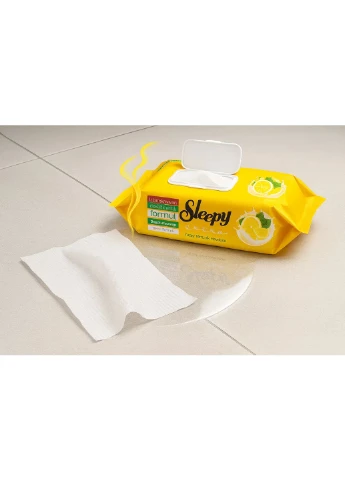 Влажные салфетки для уборки SleepyClean Lemon, 100 шт No Brand (388663024)