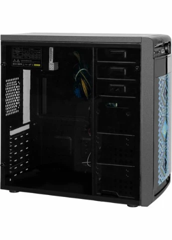 Корпус Patriot Miditower PATRIOT-B21-500 BK/BU Black-Blue, 500W, Micro ATX/ATX, 2 x 3.5 m Frontier (323615209)