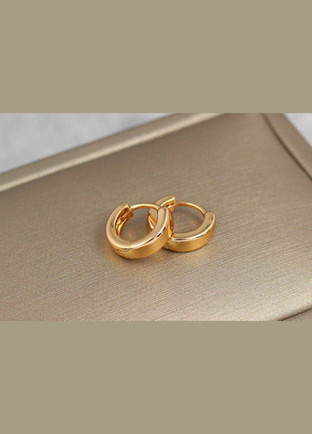 Серьги широкие кольца 8 мм золотистые. Xuping Jewelry (316606940)