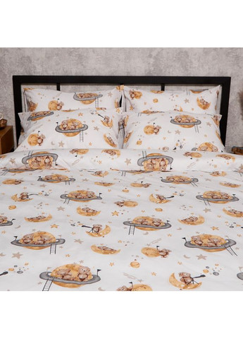 Комплект постельного белья Бязь Gold Люкс King Size 220x240 наволочки 4х70х70 (MS-820009839) Moon&Star Teddy Dreams (356113170)