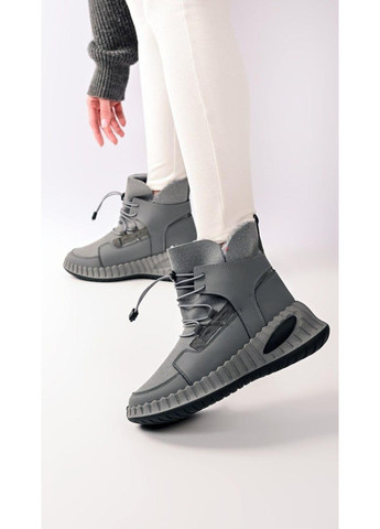 Черевики жіночі зимові сірі No Brand Черевики зимові жіночі (366320318)