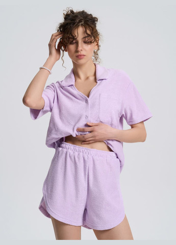 Бузкова всесезон комплект жіночий махровий бірюзового кольору тм роза футболка + шорти Роза