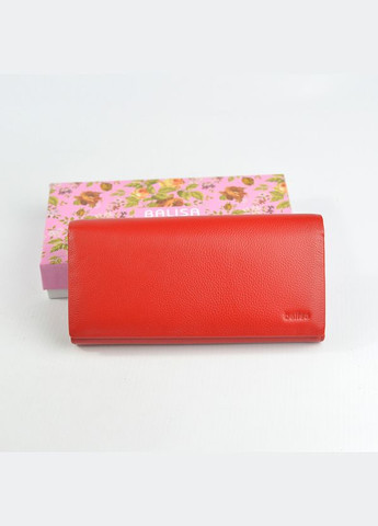 Яркий красный кошелек из натуральной кожи, Женский кожаный классический кошелек портмоне на магнитах Balisa (266266485)