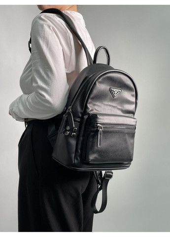 Городской рюкзак Saffiano Leather Backpack Black No Brand (362488669)