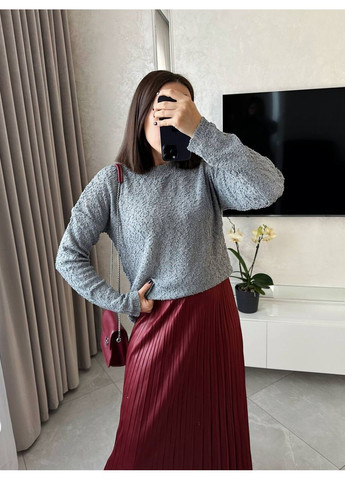 Сірий демісезонний светр жіночий повсякденний пуловер Style Point