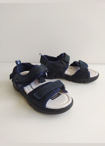 Синие детские кожаные сандалии 35 г 22 см синий артикул б215 EEBB