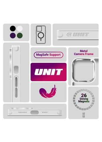 Чохол до мобільного телефона (ARM82266) ArmorStandart Unit MagSafe Samsung S25 Ultra Matte Clear Silver (357490982)