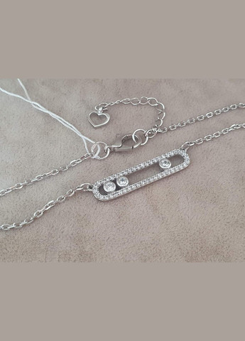 Серебряное колье с фианитами. 8110Р-CZ МАССИМО 40 AGNI (322578655)