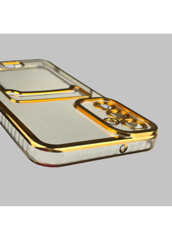 Чохол для Galaxy A24 (SM-A245F) із золотою окантовкою з кишенькою для карток на самсунг а24 золотий Samsung (366022148)