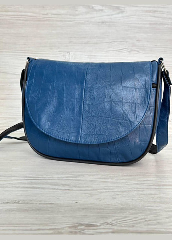 Сумочка женская синяя тисненая натуральная кожа 103103/1 No Brand (303925026)