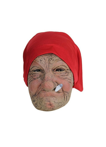 Латексна Маска на Хеллоуїн і костюмованої вечірки Стара Карга Лиходійка з цигаркою [BB1564505] MOLEZU No Brand (307837765)