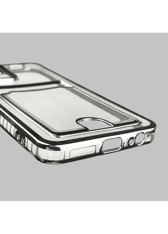 Чехол для Redmi Note 10S с серебряной окантовкой с карманом для карт на сяоми редми нот 10с серебряный Xiaomi (366023337)