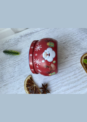 Новорічна соєва ароматична свічка з дерев'яним фітілем, об'єм 140 мл., аромат "апельсин + шоколад" Lucky Soap (315832268)