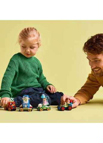 Конструктор Disney Pixar Святкування з Історії іграшок: поїзд та авто для гонок 206 деталей (43264) Lego (337311483)