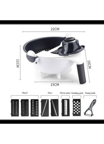 Терка овощерезка с контейнером Veg Cutter из нержавеющей стали и многофункциональная цвета /серый (CVT-2009 ) UNI (322127571)