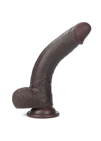 Фаллоимитатор - Sliding-Skin Dual Layer Dong 9" Black Lovetoy (361152014)