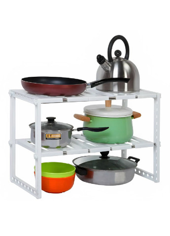 Регульована розсувна кухонна полиця стелаж стійка підставка під раковину для зберігання посуду 38-70х38х26 см (480908-Prob) Unbranded (347494931)