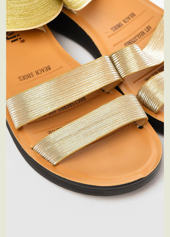 Босоніжки жіночі золотистого кольору Let's Shop (338370791)