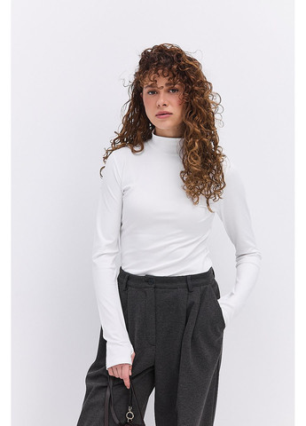 Женский лонгслив с воротником-стойкой и вырезом для пальчика с анималистическим принтом Arjen (365564645)