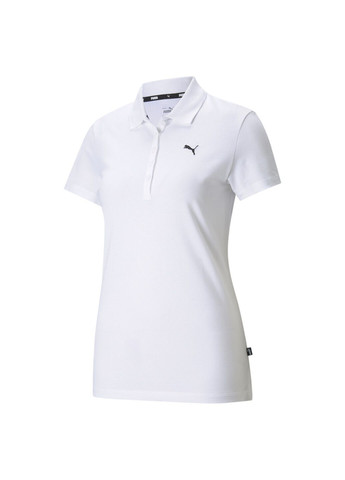 Белая женская футболка-футболка essentials women's polo shirt Puma однотонная