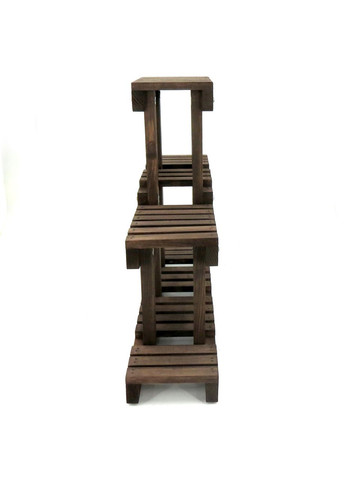 Підставка для квітів з дерева Алора мокко (ЦВП-005710) No Brand (328227985)