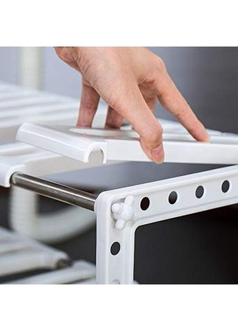 Багатофункціональна кухонна етажерка органайзер для зберігання посуду під раковиною прямокутна White No Brand (350349074)