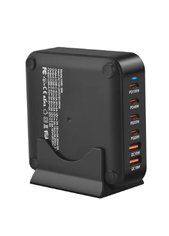 Мережевий зарядний пристрій QC-220 Gan3 220W вилка EU XoKo (362915593)