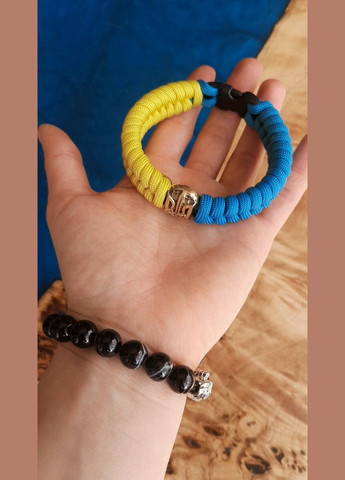 Браслет из паракорда Патриот с Гербом Украины латунь на фастексе + брелок в подарок No Brand (341738714)