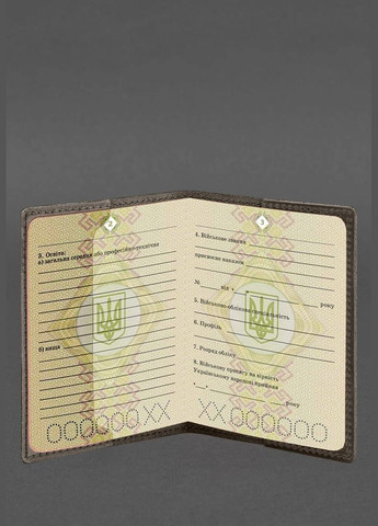 Шкіряна обкладинка для військового квитка 7.3 темно-коричневий Crazy Horse (A-028314) BlankNote (328961466)