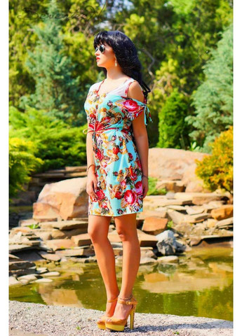 Бірюзова сукня-туніка 216.0878+а Seventeen