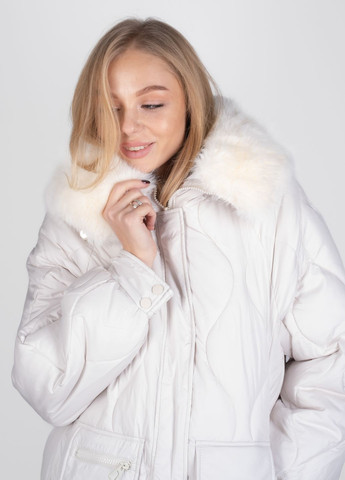 Бежева зимня куртка жіноча 344772 Power