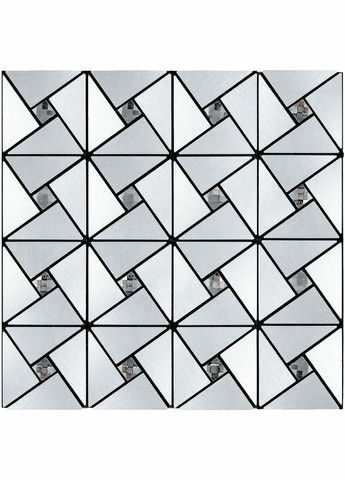 Самоклеюча алюмінієва плитка срібло зі стразами 300х300х3мм SW-00001325 (D) Sticker Wall (292564763)