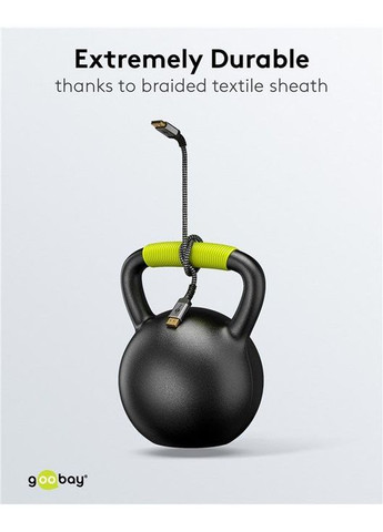 Кабель монітора сигнальний DisplayPort M/M (тато/тато) 5.0m v1.4 8K@60Hz 19+1pin D=5.5mm Tex Goobay (369645404)